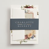 "Romantic Frame" - Wedding Invitations in Peony by Wildfield Paper Co - Assembled with Belly Band