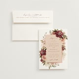 "Romantic Frame" - Wedding Invitations in Peony by Wildfield Paper Co - Invitation with Envelope