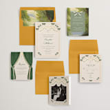 "Tuileries" - Wedding Invitations in Emerald by Claudia Orengo - Invitation Suite