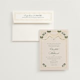 "Tuileries" - Wedding Invitations in Emerald by Claudia Orengo - Invitation with Envelope