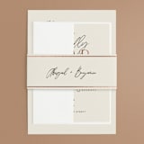 "Together" - Wedding Invitations in Cream Puff by Pixel and Hank - Assembled with Belly Band