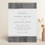 "Geo Chic" - Wedding Invitations in Charcoal by Hooray Creative - Front