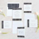 "Geo Chic" - Wedding Invitations in Charcoal by Hooray Creative - Invitation Suite