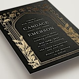 "Nouveau flowers" - Wedding Invitations in Onyx by Ana de Sousa - Detail