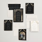"Nouveau flowers" - Wedding Invitations in Onyx by Ana de Sousa - Invitation Suite
