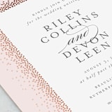 "Love Story" - Wedding Invitations in Rose Gold by Jennifer Postorino - Close-Up