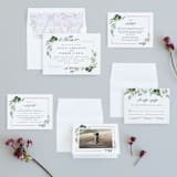 "Framed in Ferns" - Wedding Invitations in Petal by Kristie Kern - Invitation Suite