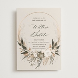 "Botanical Edge" - Wedding Invitations in Latte by Susan Moyal - Front