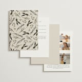 "Botanical Edge" - Wedding Invitations in Latte by Susan Moyal - Back of Card Options