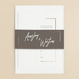 "Balanced" - Wedding Invitations in Milk White by Robin Ott - Assembled with Belly Band