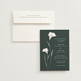"Elegant Lillies" - Wedding Invitations in Forest by Stacey Meacham - Invitation with Envelope