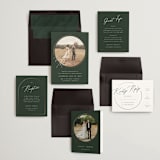 "Encircled Love" - Wedding Invitations in Emerald by Kelly Schmidt - Invitation Suite