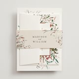 "Undone" - Wedding Invitations in Garden by Itsy Belle Studio - Assembled with Belly Band
