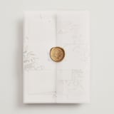 "Undone" - Wedding Invitations in Garden by Itsy Belle Studio - Assembled with Vellum Wrap and Wax Seal