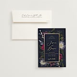 "After Midnight" - Wedding Invitations in Jewel by Susan Moyal - Invitation with Envelope