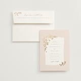 "Everly" - Wedding Invitations in Latte by Kristie Kern - Invitation with Envelope