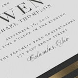 "Deluxe" - Wedding Invitations in Tuxedo by Jennifer Postorino - Close-Up