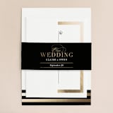 "Deluxe" - Wedding Invitations in Tuxedo by Jennifer Postorino - Assembled