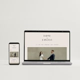 "Mirin" - Wedding Invitations in Linen by Kate Ahn - FREE Wedding Website