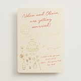 "Party On!" - Wedding Invitations in Sangria Spark by Zove Ahhh - Front