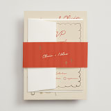 "Party On!" - Wedding Invitations in Sangria Spark by Zove Ahhh - Assembled with Belly Band