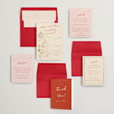 "Party On!" - Wedding Invitations in Sangria Spark by Zove Ahhh - Invitation Suite