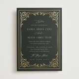 "Majesty" - Wedding Invitations in Onyx by Nicoletta Savod - Front
