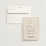 "Seaside" - Wedding Invitations in Champagne by Griffinbell Paper Co. - Invitation with Envelope