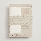"Shining Florals" - Wedding Invitations in Almond by frau brandt - Assembled with Belly Band