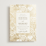 "By the Seashore" - Wedding Invitations in Pearl by Maria Alou - Front