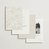 "By the Seashore" - Wedding Invitations in Pearl by Maria Alou - Back of Card Options