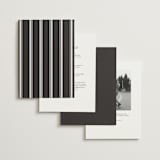 "Side Stripe" - Wedding Invitations in Pearl by Nicole Walsh - Back of Card Options