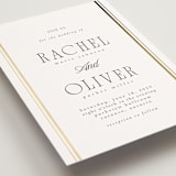 "Side Stripe" - Wedding Invitations in Pearl by Nicole Walsh - Detail