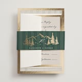 "Mountain Love" - Wedding Invitations in Dew by Petra Kern - Assembled with Belly Band
