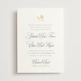 "Here With You" - Wedding Invitations in Classic Bride by Design Lotus - Front