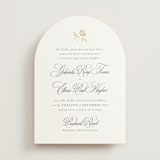"Here With You" - Wedding Invitations in Classic Bride by Design Lotus - Front