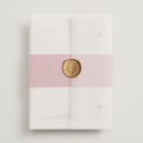 "Amore" - Wedding Invitations in Snow by Ani Somi - Assembled with Vellum Wrap and Wax Seal
