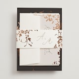 "Bliss" - Wedding Invitations in Cocoa by Leah Bisch - Assembled with Belly Band
