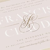 "Lovely Day" - Wedding Invitations in Rose Quartz by Leah Bisch - Close-Up