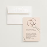 "Stefana" - Wedding Invitations in Linen by Maria Hilas-Louie - Invitation with Envelope