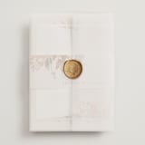 "Wedding in Aspen" - Wedding Invitations in Rust by Chris Griffith - Assembled with Vellum Wrap and Wax Seal