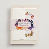 "Bouquet" - Wedding Invitations in Cream by Lori Wemple - Assembled with Belly Band