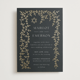 "Beautiful Chuppah" - Wedding Invitations in Midnight by Ana de Sousa - Front