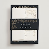 "Beautiful Chuppah" - Wedding Invitations in Midnight by Ana de Sousa - Assembled with Belly Band
