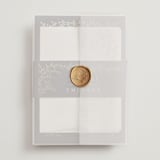 "Beautiful Chuppah" - Wedding Invitations in Midnight by Ana de Sousa - Assembled with Vellum Wrap and Wax Seal
