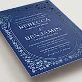"Pomegranate Floral Frame" - Wedding Invitations in Royal by Nam Bourassa - Detail