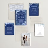 "Pomegranate Floral Frame" - Wedding Invitations in Royal by Nam Bourassa - Invitation Suite
