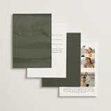 "Leaves" - Wedding Invitations in Moss by Kelly Schmidt - Back of Card Options