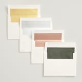 "Leaves" - Wedding Invitations in Moss by Kelly Schmidt - Envelope Liner Options