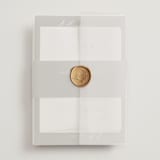 "Leaves" - Wedding Invitations in Moss by Kelly Schmidt - Assembled with Vellum Wrap and Wax Seal